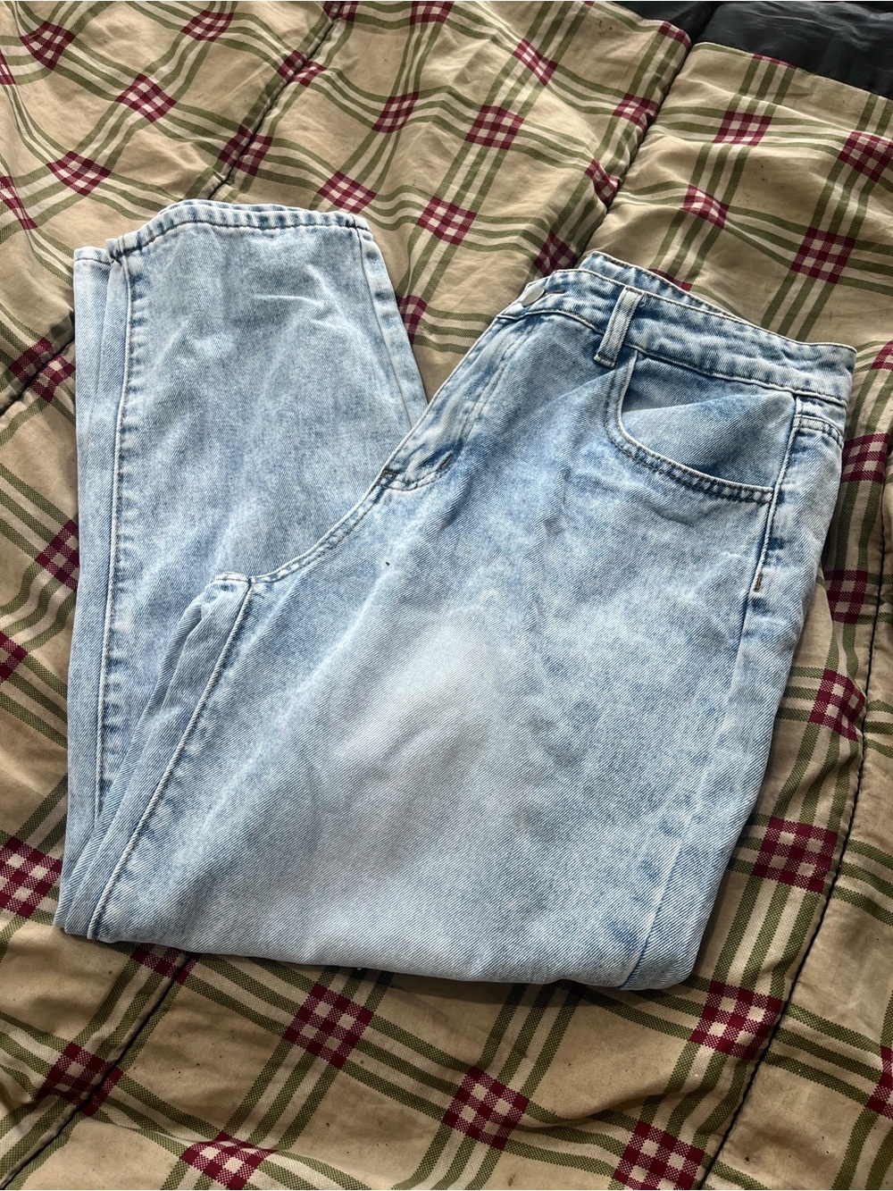 SHEIN Light Blue Acid Wash Kids Jeans